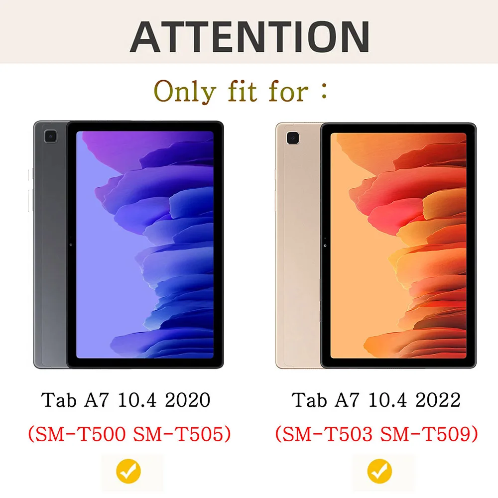 Hülle für Samsung Galaxy Tab A7 10.4 2022/2020 (T503/T509/T500/T505/T507) Magnetische Flip Smart Cover Weiche TPU-Rückseite – Detail 1