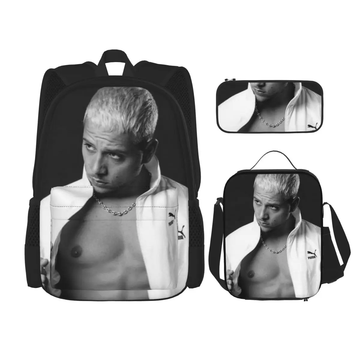 

Plk Cool Backpacks Boys Girls Bookbag Children School Bags Kids Rucksack Lunch Bag Pen Bag Three-Piece Set