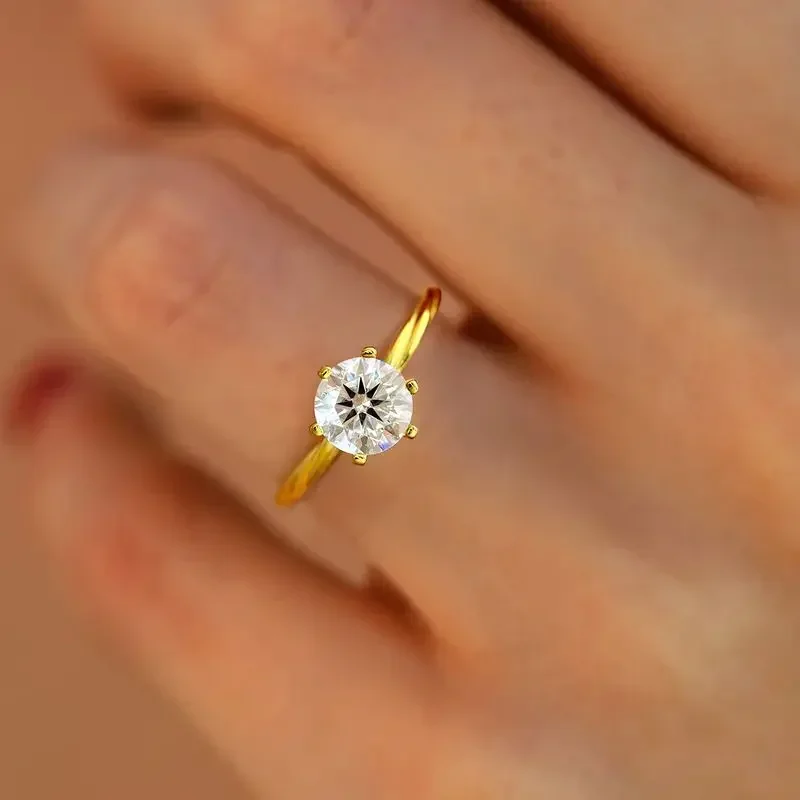 KNB 1CT Real Moissanite diamante retorcido anillos de vid para mujeres Original Plata de Ley 925 joyería de buenos de lujo de alta calidad