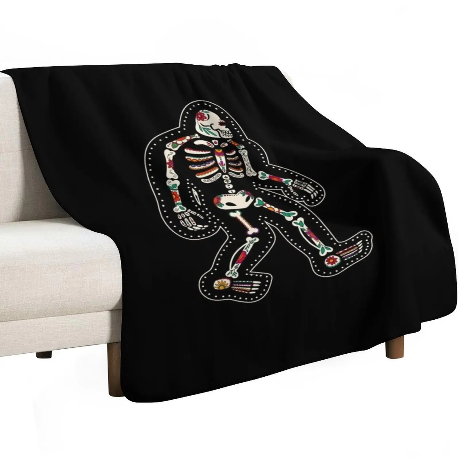 Day of the Dead Bigfoot Throw Blanket Summer Beddings Hairys Cute Extra Large Throw Multi-Purpose Soft Blankets