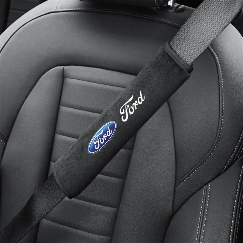 2PCS Car Safety Belt Covers Seat Belt Cover for Ford Focus MK5 ST LINE Fiesta EcoSport ESCORT Ranger Fusion Mondeo Accessories