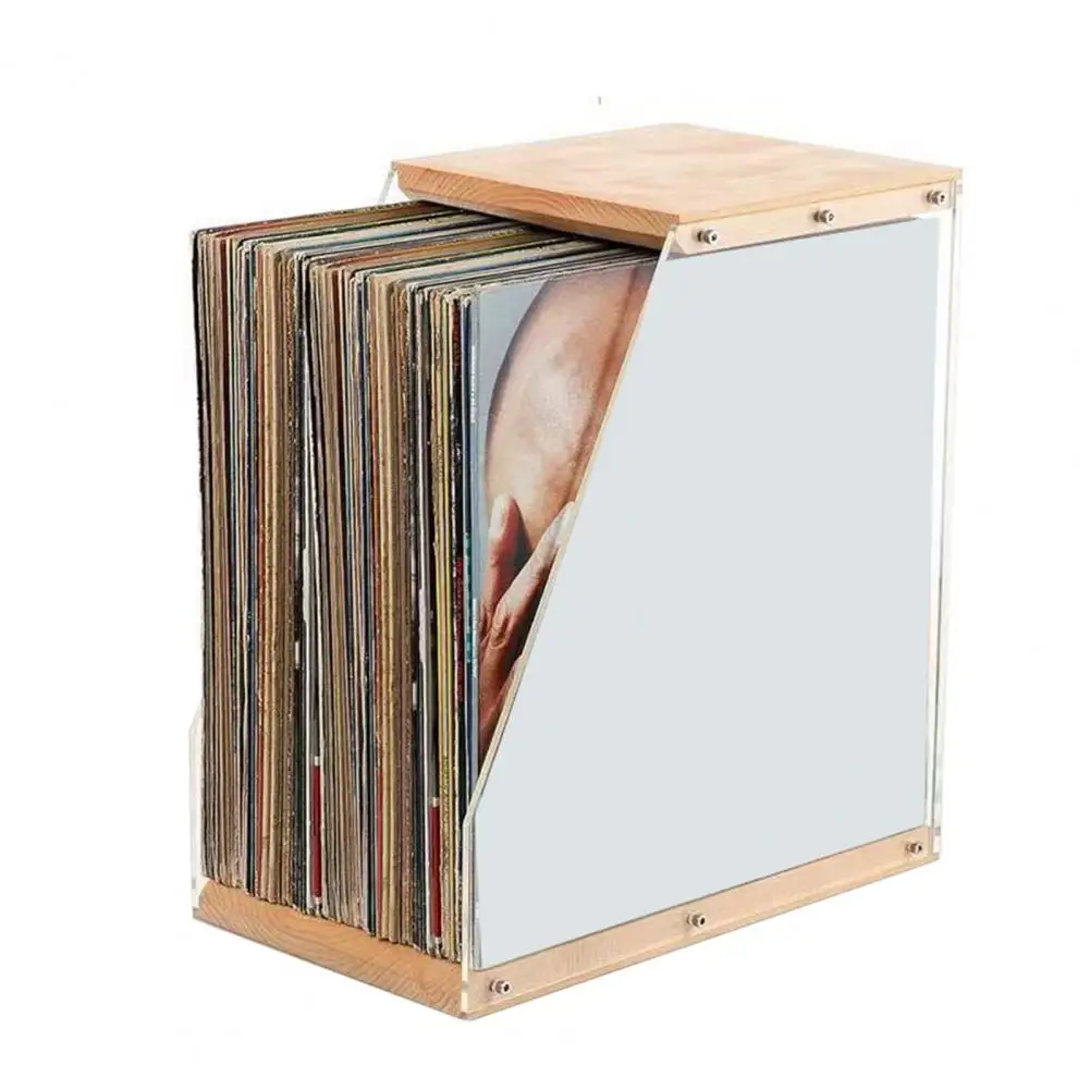 Document Organizer Wooden Vertical File Holder Desktop Organizer Acrylic Magazine File Sorter Office Home Document Storage Rack