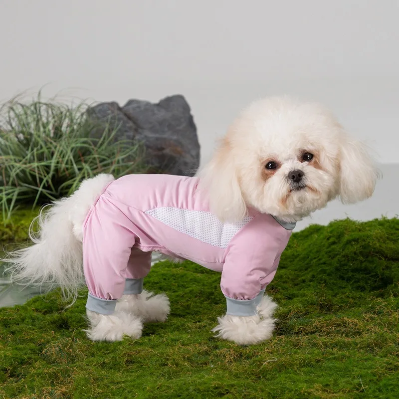 

Pet Four Legs Sun Protection Clothes Summer Ice Cool Dog Clothes Small and Medium Dog Outdoor Sports Jumpsuits XS-XL