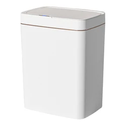 15/18L Auto Motion Sensor Rubbish Can Intelligent Touchless Trash Can Waterproof Rechargeable Garbage Bucket for Bathroom Toilet