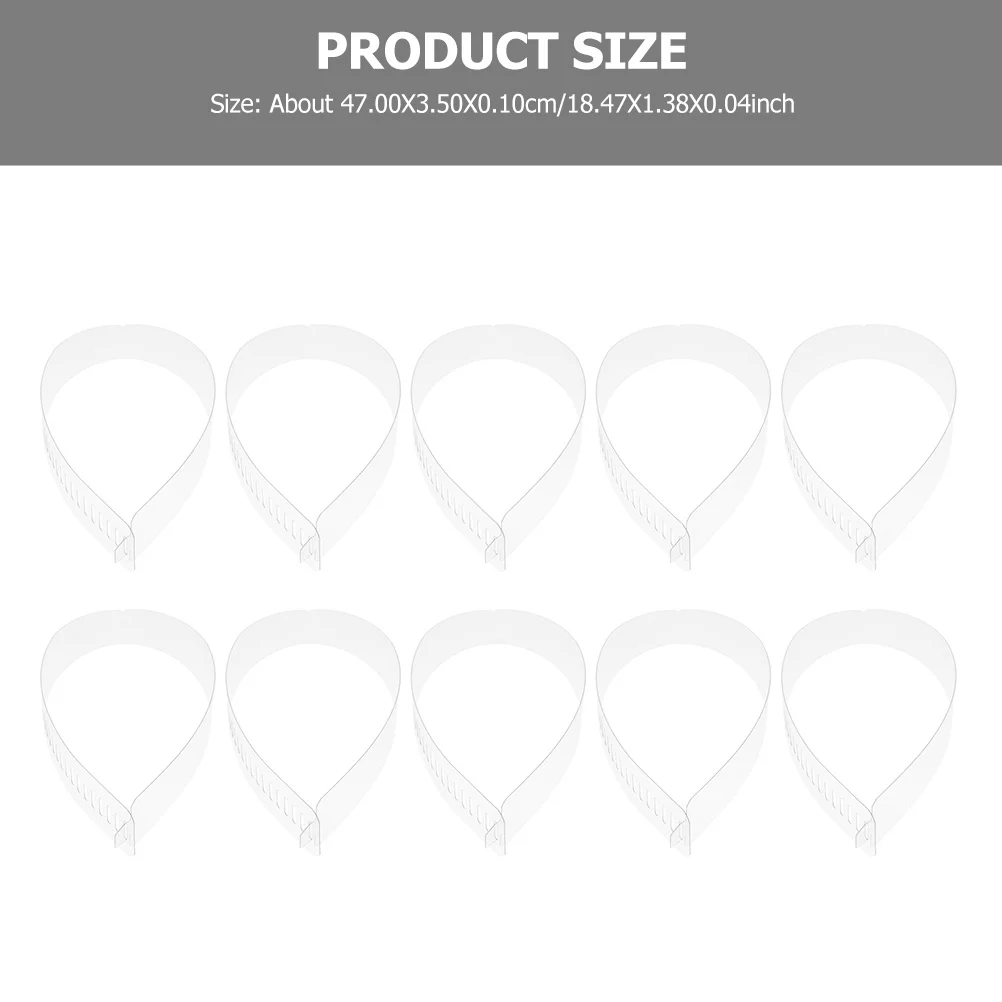 50Pcs Shirt Collar Fixing Strips Durable PVC Adjustable Practical Collar Support Plastic Strips Shirt Fixer Supplies