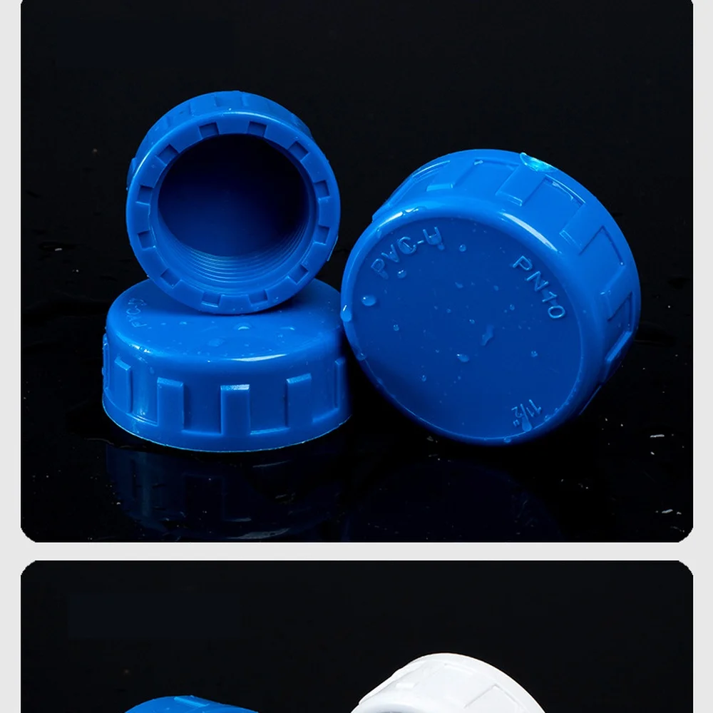 Corrosion Resistant PVC Pipe End Cap Internal Thread Connector Sealing Plug Leakproof Stopper For Plumbing Repair Work