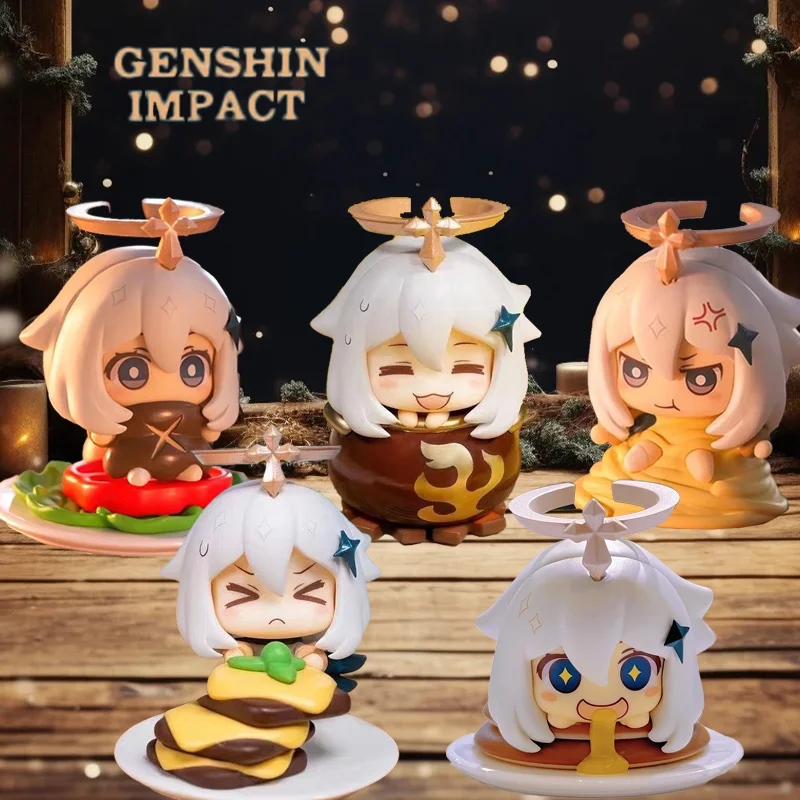 Genshin lmpact Paimon Fiqurines Collectible Model Toys Doll Cartoon Kawaii Emergency Food Game Peripheral Valentine's Day gifts