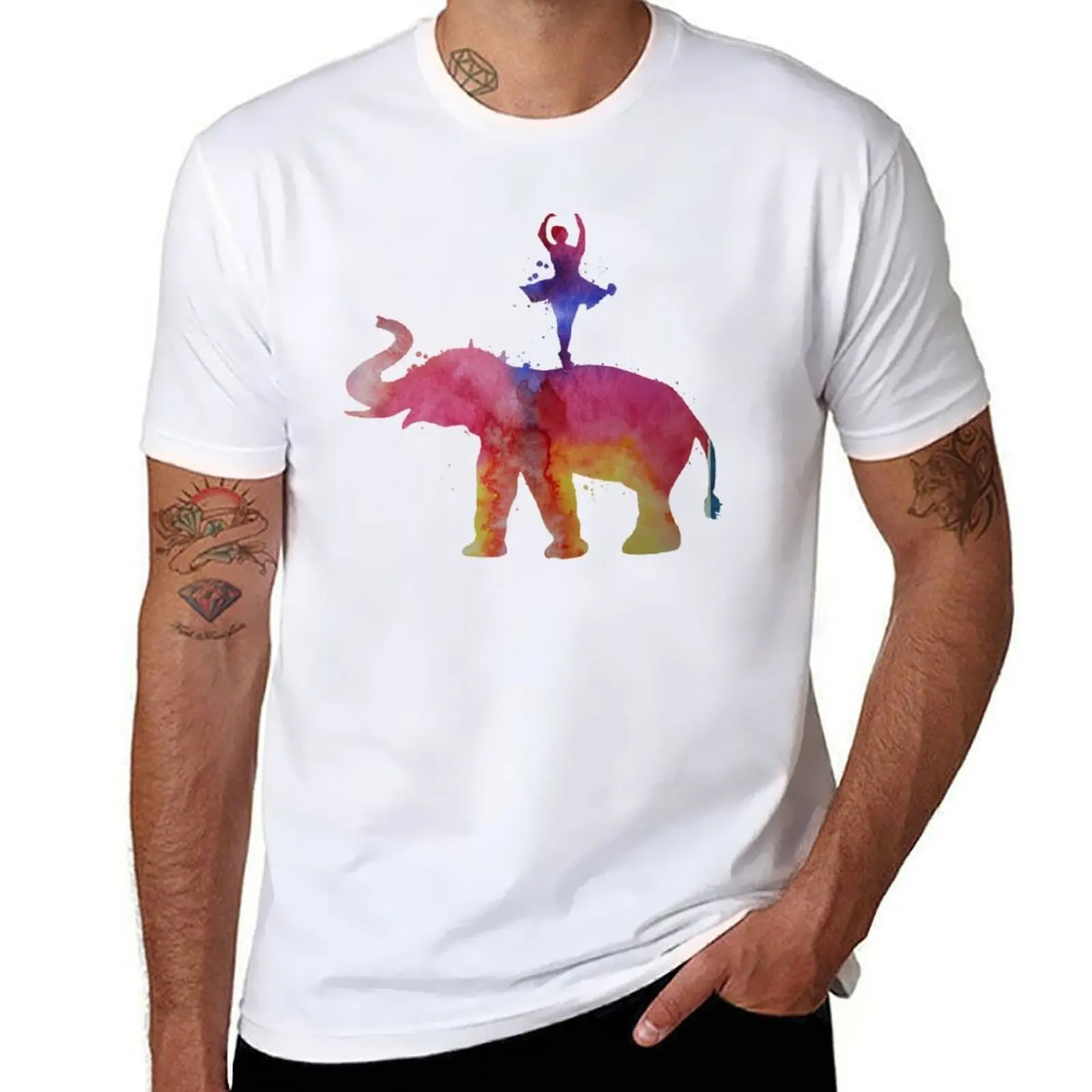 

Elephant And Ballet dancer T-Shirt anime t shirts for man man t shirt cotton T-Shirt