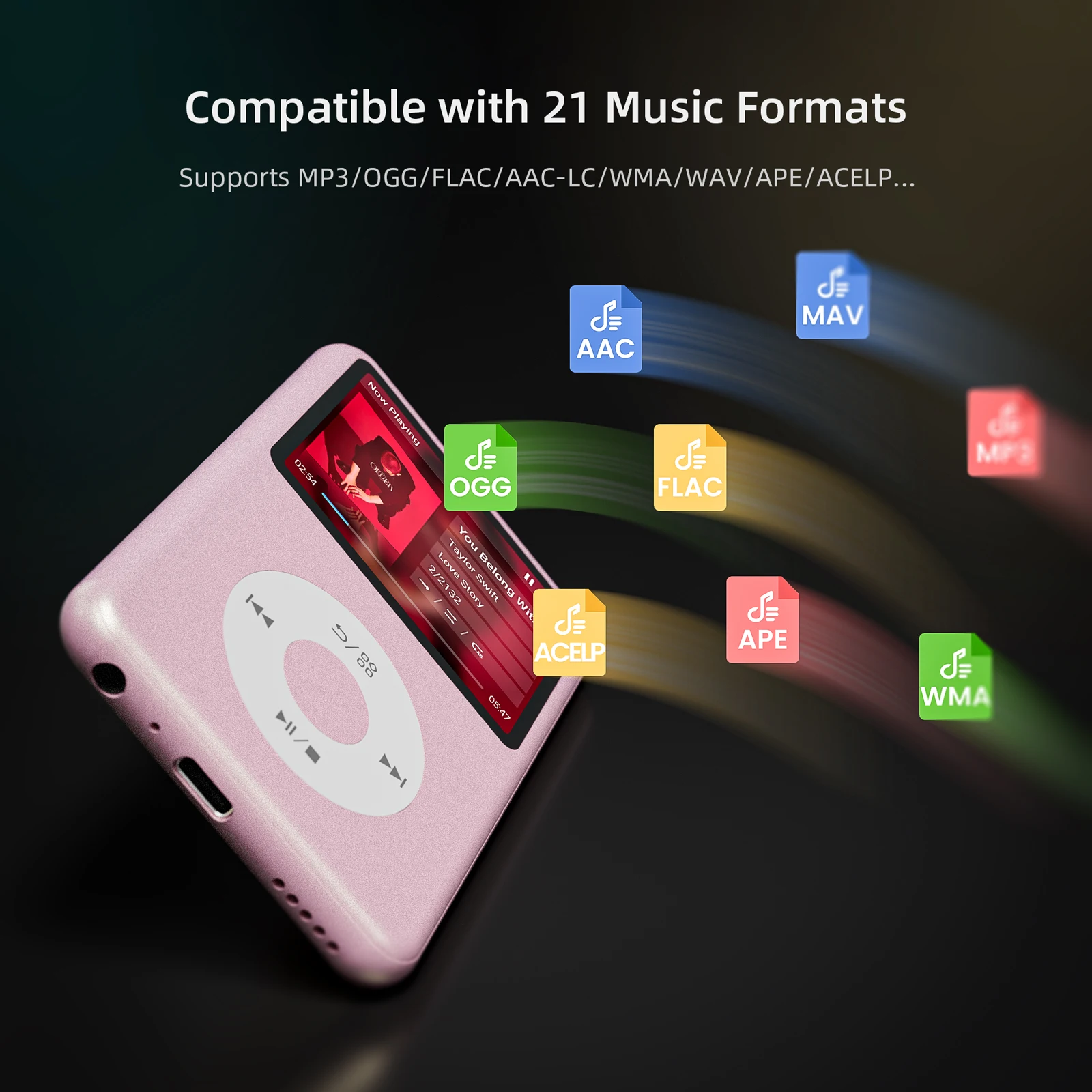 MP3 Music Player with Bluetoot - Audio Music To Video 评论和价格