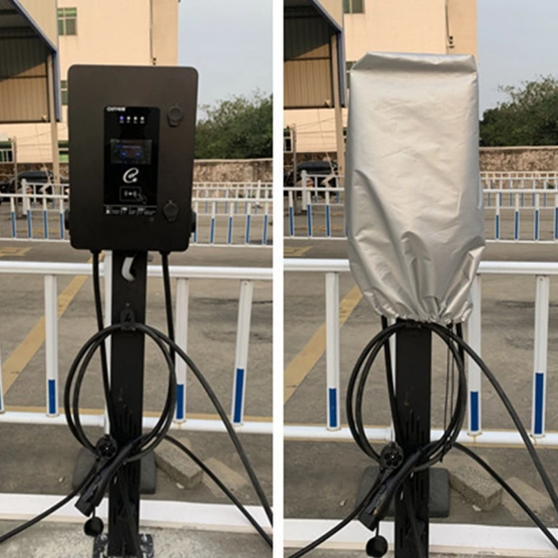 Caja de cargador para estación de carga de vehículo eléctrico, accesorios de cubierta de cargador de pared al aire libre, a prueba de lluvia y polvo