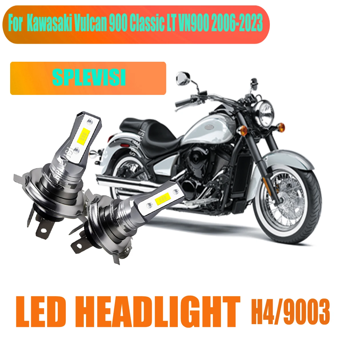 

LED H4 Bright White Headlight Enhanced Night Driving For Kawasaki Vulcan 900 Classic LT VN900 2006 2007 2008 2009 2010 2011-2023
