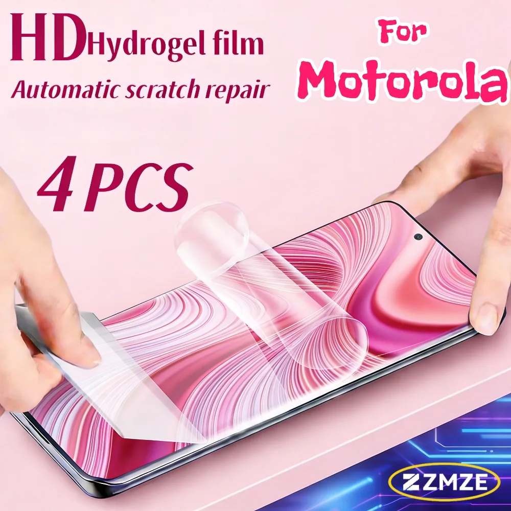 

4Pack HD Clear Transparent Hydrogel Film For Motorola Edge 60 50 70 Fusion + Screen Protector For Edge 70 50 Ultra 60S 60 Stylus