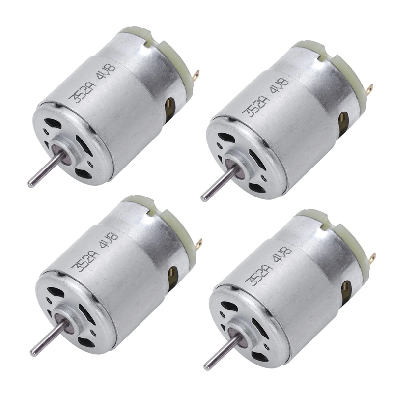 NEW-4X RS380 DC 1.5-18V 30000RPM Micro-Motor 38X28mm For RC Model Toys DIY, Silver