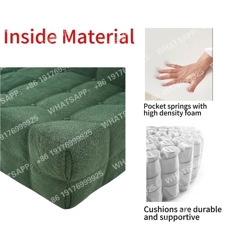 Modern Single Folding Lazy Sofa for Home Living Room Light Gray Compressed with Vacuum Packing Small Size Furniture
