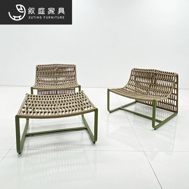 

Outdoor rattan sofa balcony rattan chair sofa single designer homestay open-air outdoor leisure rattan sofa chair