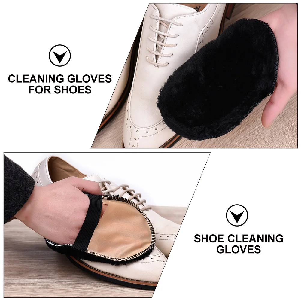 

10pcs Shoe Cleaning Gloves Imitation Wool Polishing Tool Multi-color Random Long-lasting Quality Design Practical