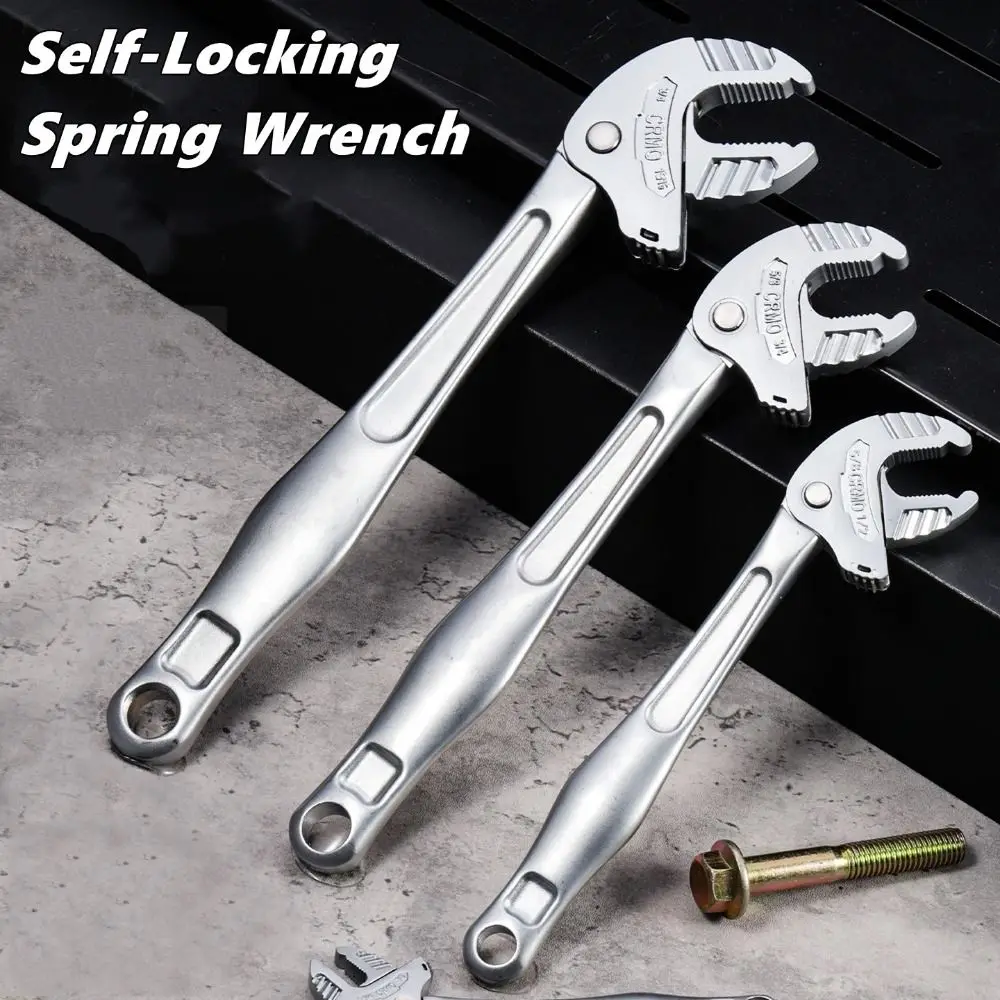 Chromium-molybdenum Steel Crab Claw Wrench Multifunctional Heavy-Duty Self-Locking Wrench Adjustable Wide Jaw Wrench Home