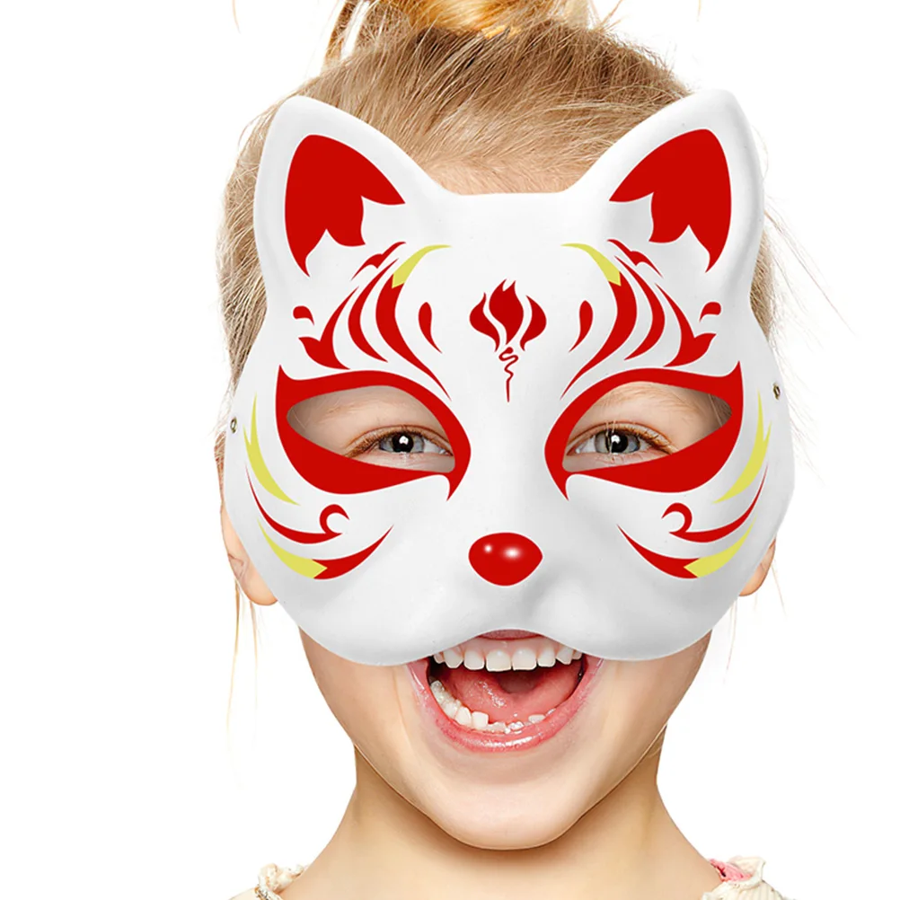 30pcs Paintable Paper Masks For Carnival Blank Mask Cat Masks Costume Cosplay Mask DIY Unpainted Cat Mask