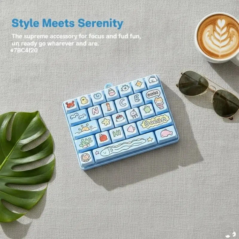 26 Key Stress‑Relief Fingertip Mechanical Keyboard Keychain Grid Keycap Clicker Decompress Button Hanging Decor for Party Gift