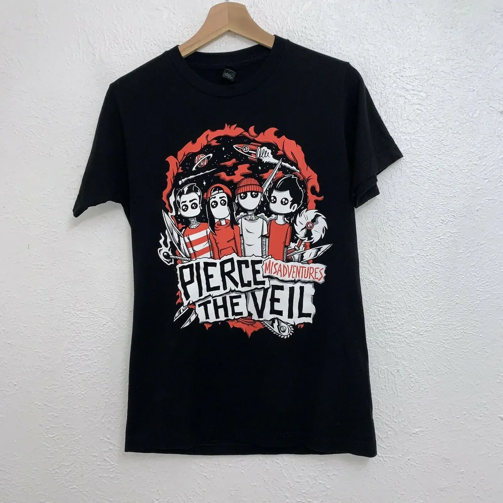 Pierce The Veil Mis Adventure 2016 Tour Tee T-Shirt Double Sided Sz S