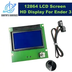 Placa do painel de controle azul com cabo para Ender 3, DB-3D peças de impressora, 12864 tela LCD, display HD, Ender 3