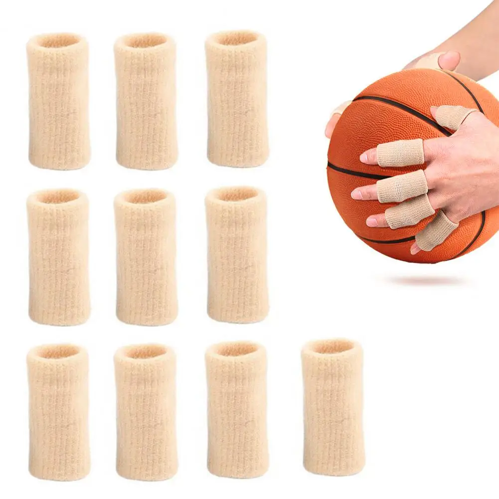 Sports Finger Guard Finger Protections Sleeve 10pcs Sports Finger Sleeves Arthritis Pain Relief Compression for Basketball