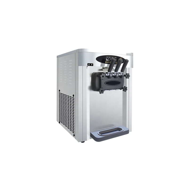 Professional Mobile Soft Ice Cream Maker Frozen Yogurt Machine With  LCD Display