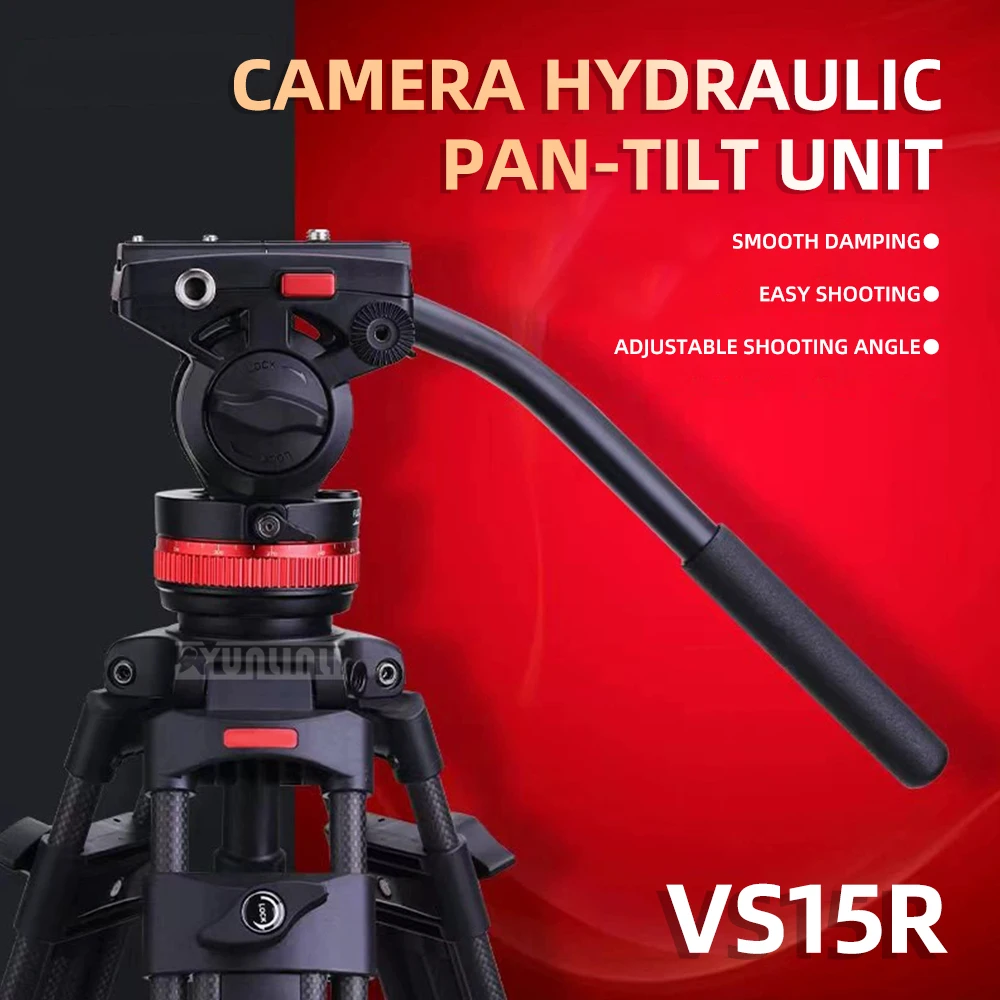 2026 حامل كاميرا ثلاثي القوائم للتخميد الهيدروليكي، تصوير احترافي، رأس معدني بانورامي 360 درجة