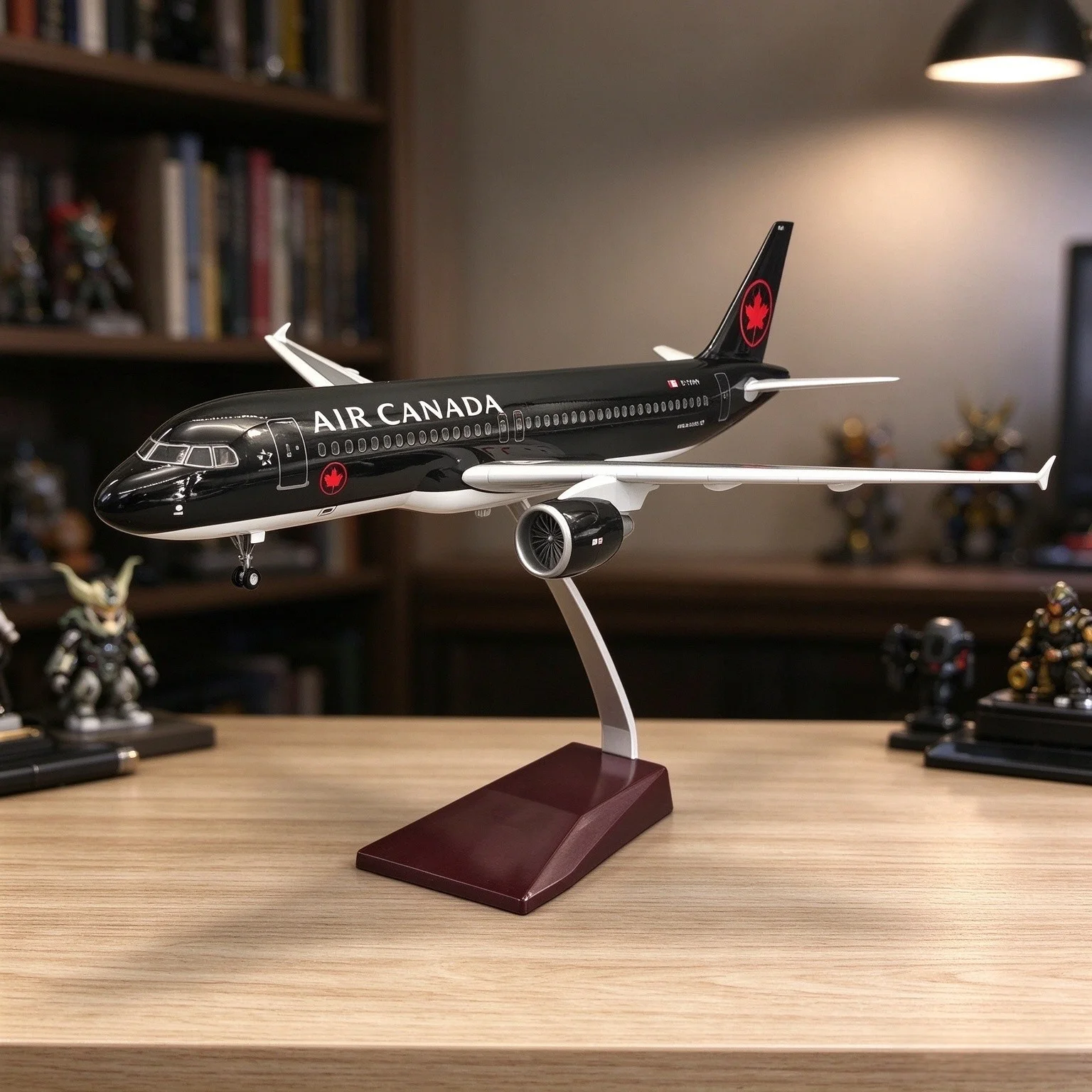 47cm Scale Aircraft Model A320 Canada Airways Diecast Airplane Model Kit Base Resin Simulation Plane Model Static Display Gifts