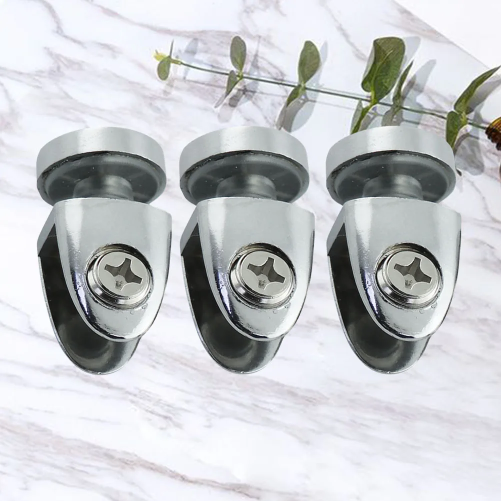 

3 PCS Glass Clip Nail Clips Clamp Bracket Shape Home Zinc Alloy Fixation Household