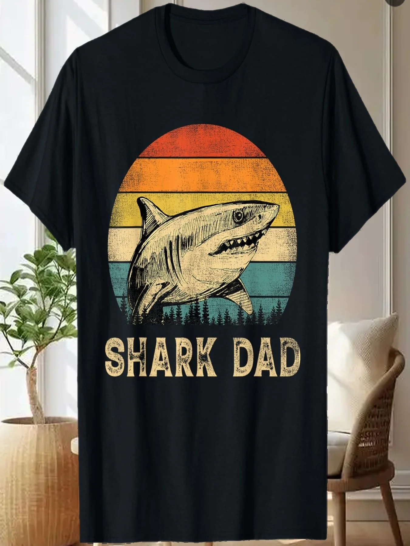 

Винтажная футболка с изображением акулы, папы, любителей акулы, папы, Дня отца