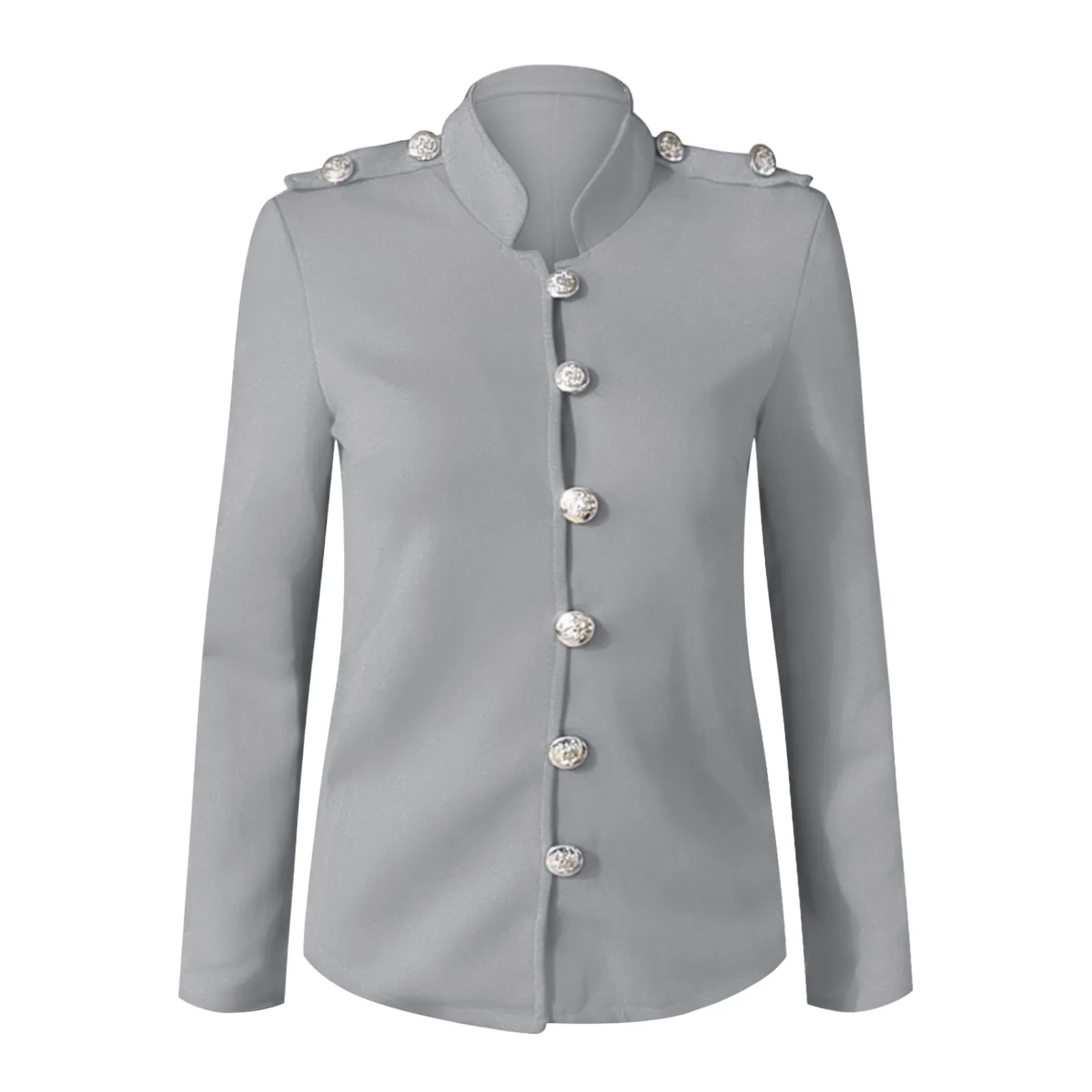 Chaqueta de traje clásica de alta calidad para mujer, abrigo de manga larga con botón de bolsillo, abrigo informal de oficina, abrigo elegante de temperamento, Color sólido