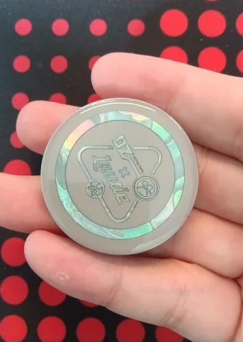 Used EDC Lautie&DZ coin sealing crystal stainless steel+peek material EDC decompression toy