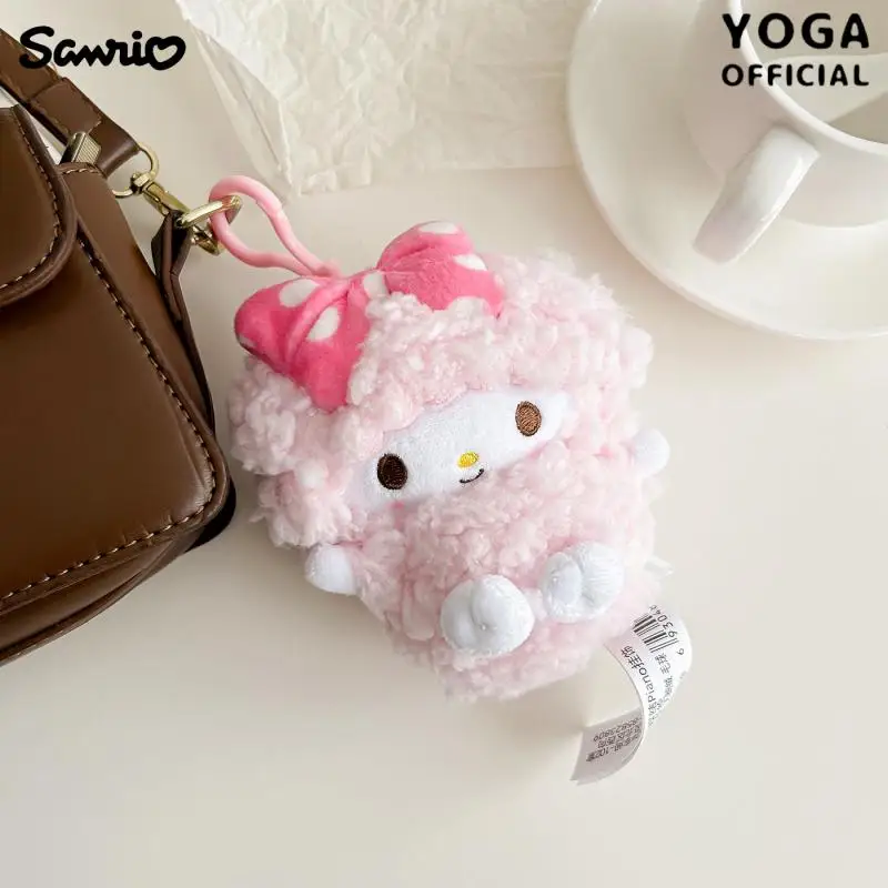 Sanrio Kawaii My Sweet เปียโนพวงกุญแจการ์ตูนของเล่นตุ๊กตากระเป๋าเป้สะพายหลังจี้ตุ๊กตาน่ารักตุ๊กตาเหรียญกระเป๋าสตางค์สาวของขวัญวันเกิด