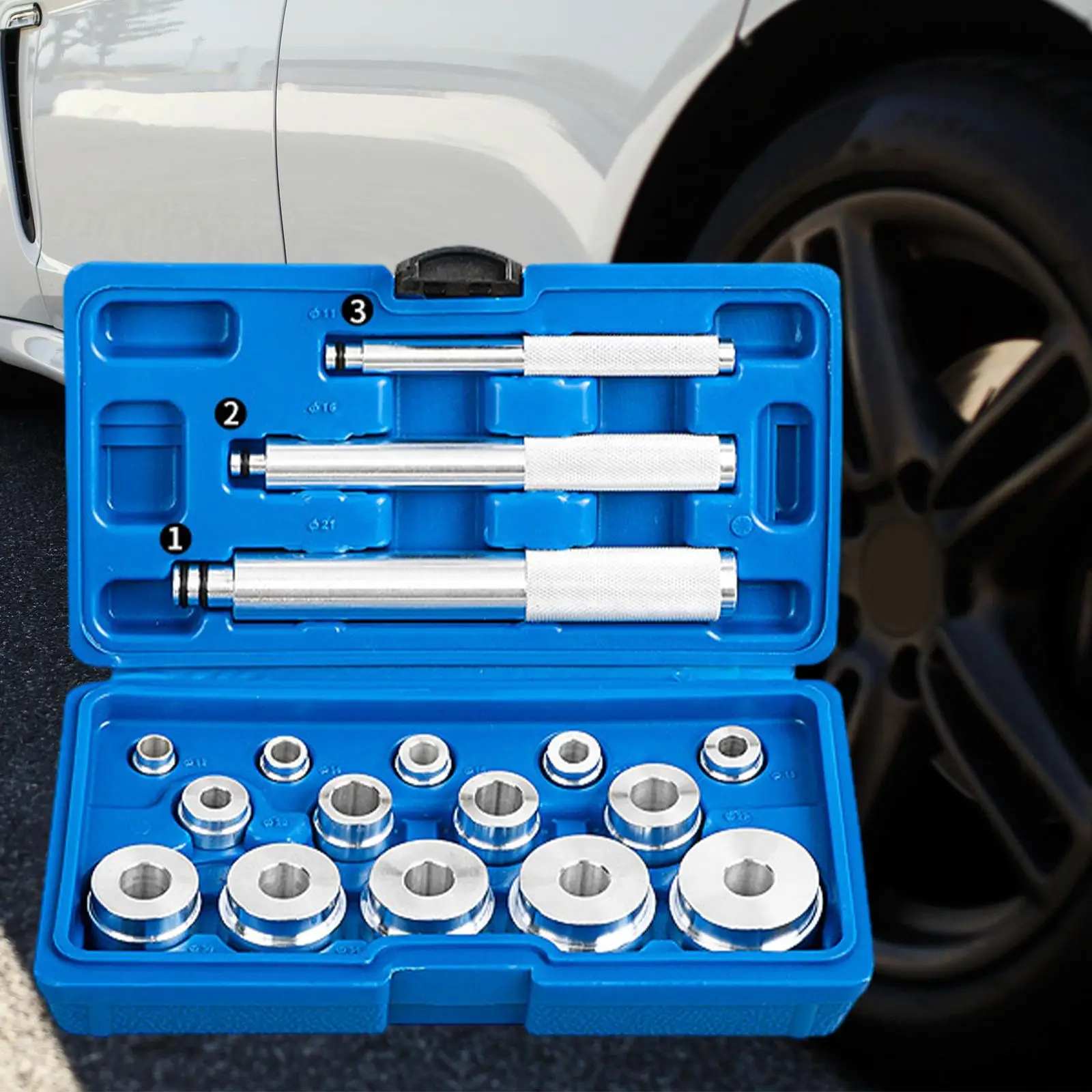 

17x Комплект прессовых подшипников для установки подшипников Установка втулки оси колеса