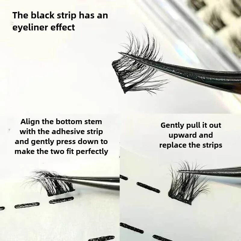 Bande adhésive pour faux-cils, bâton segmenté, bande auto-adhésive, outil étanche, 1-20 feuilles