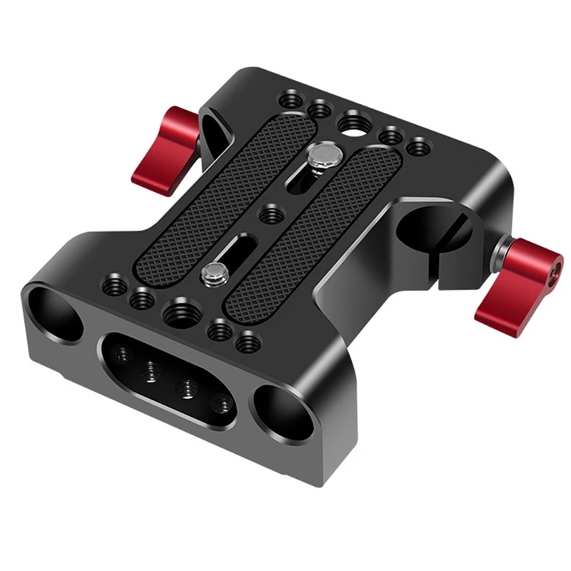 

Camera Base Plate With Dual 15Mm Rod Rail Clamp Suitable For Rabbit Cage And DSLR Rig Camera Parts Accessories