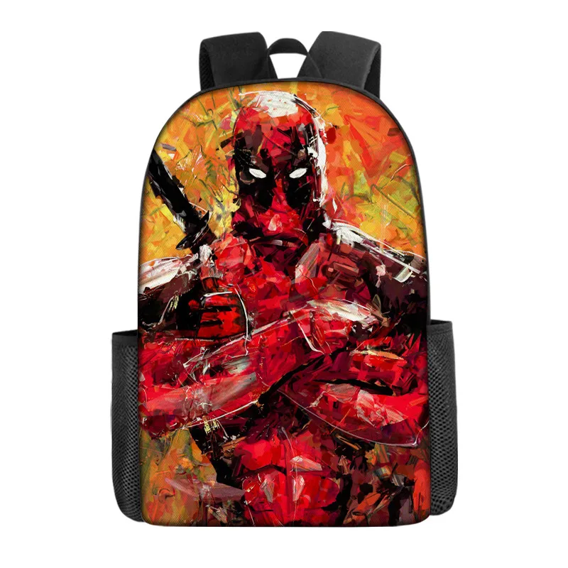 Mochila con estampado de película de Anime Deadpools para estudiantes, bolso de hombro de gran capacidad para niños, mochila escolar genial, regalos de moda escolar