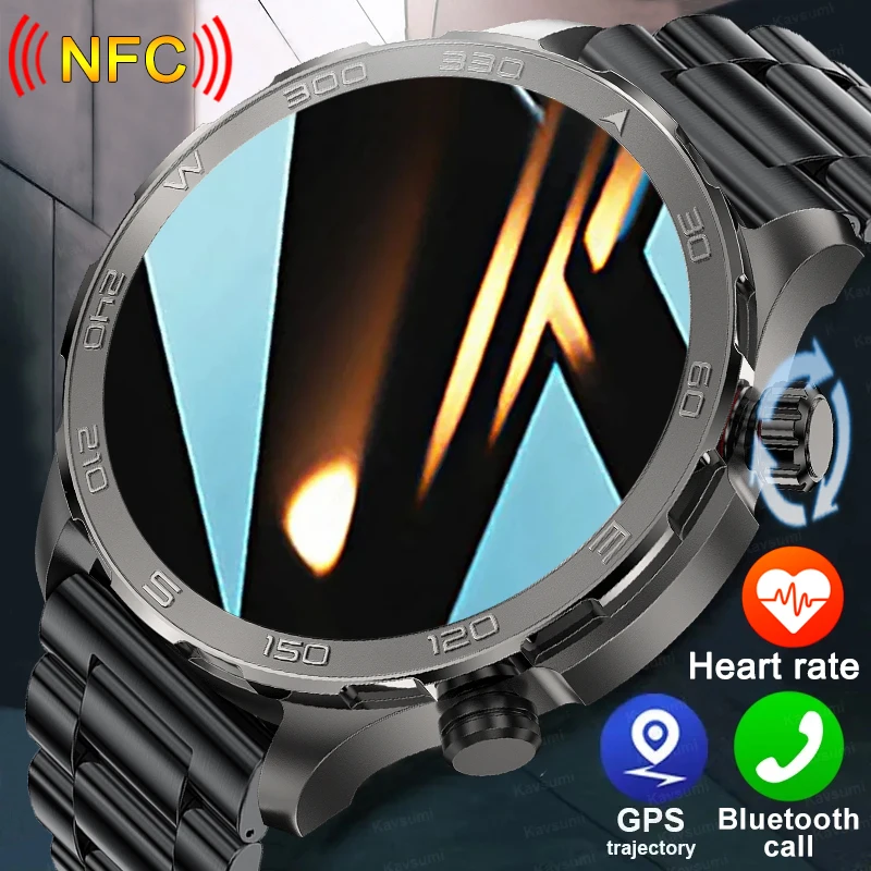 2024 nuovo per Huawei Xiaomi Smart Watch AMOLED HD Screen NFC GPS Motion Trail Fitness Altitude Bluetooth Call Compass Smartwatch