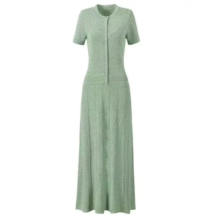 Feminino casual simples branco vestido de malha 2025 verão novo estilo temperamento viajando moda feminina elegante vestidos sereia