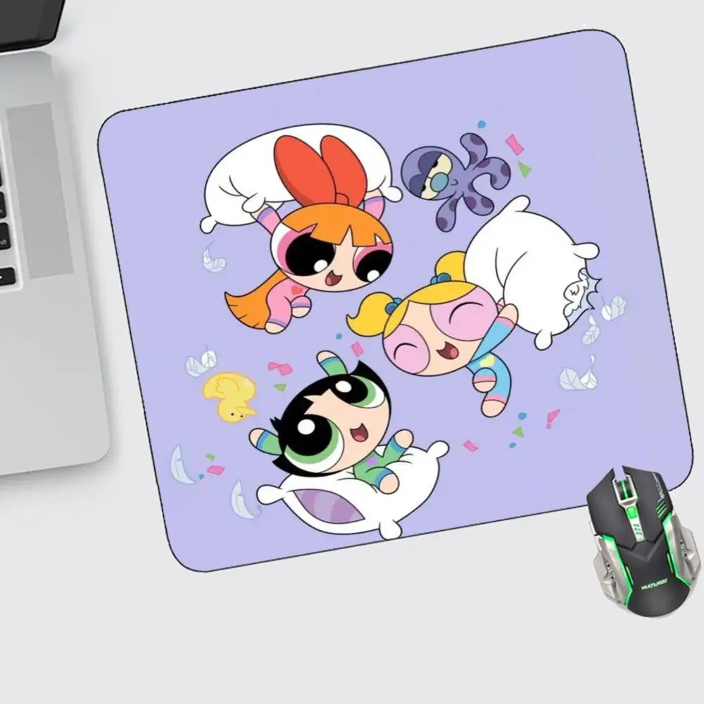 

P-Powerpuff Girls Mouse Pad Small Gaming Accessories Keyboard Computer Offices Desk Mat Pc Gamer Non-slip Rubber Mousepad
