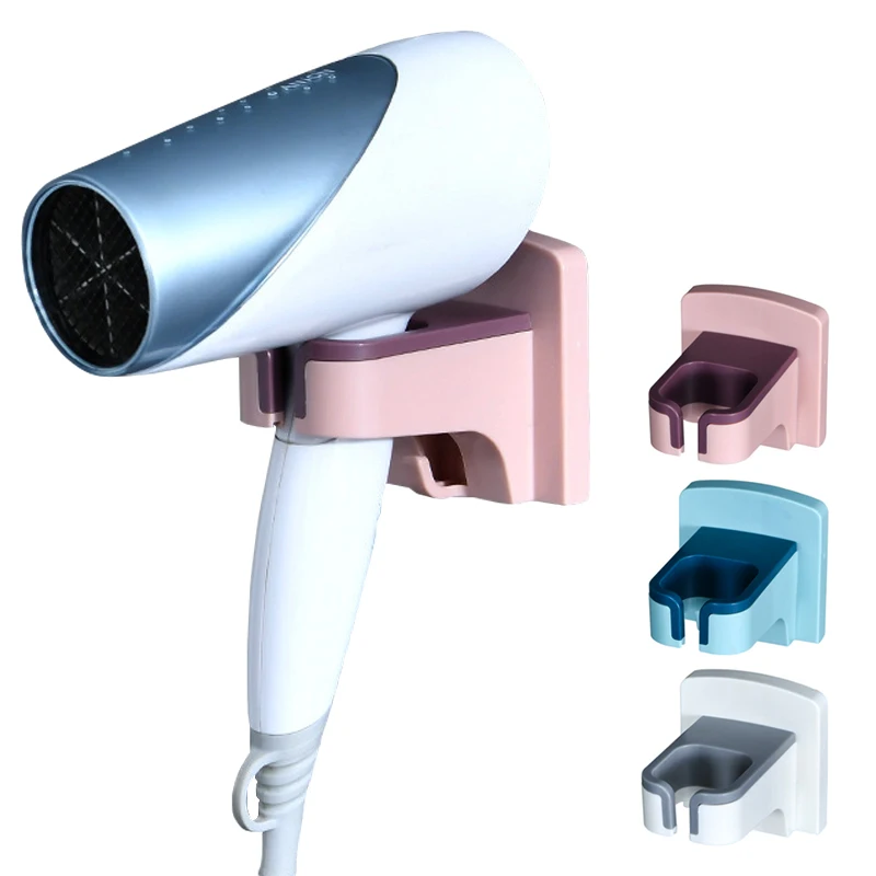 

Wall-mounted Hair Dryer Holder Bathroom Hairdryer Hook Home ABS Storage Shelf wall shelf floating shelf hairdryer holder