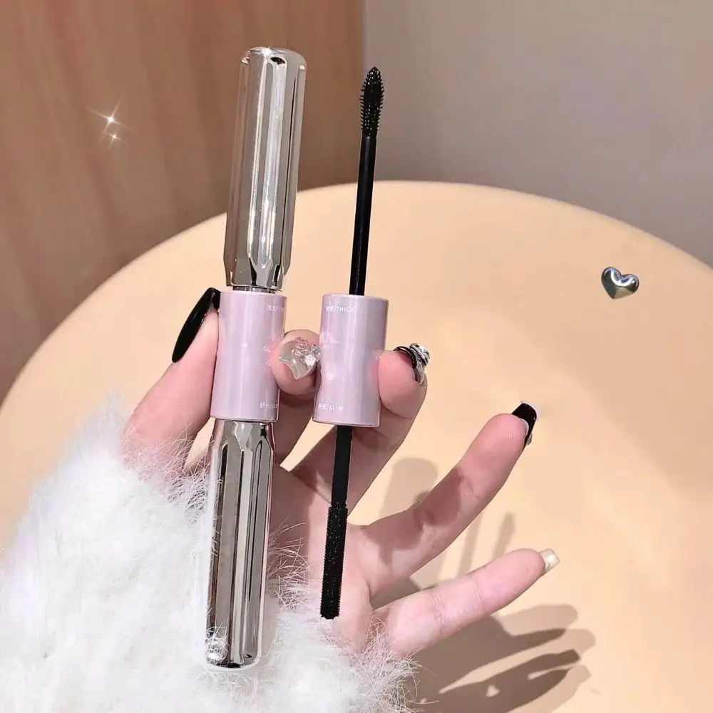 

2 in 1 Lash Mascara Natural Curling Long-lasting Eyelash Primer Lengthens Double-ended Tubing Silk Fiber Mascara