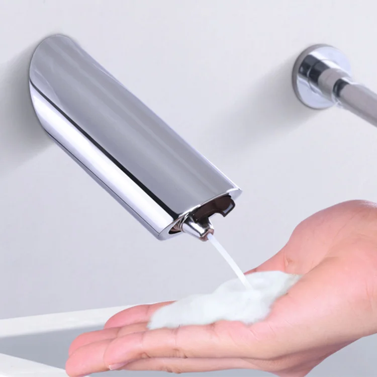 

Латунный настенный бесконтактный датчик 1л - 5л, автоматический дозатор мыла для смесителя для кухонной мойки