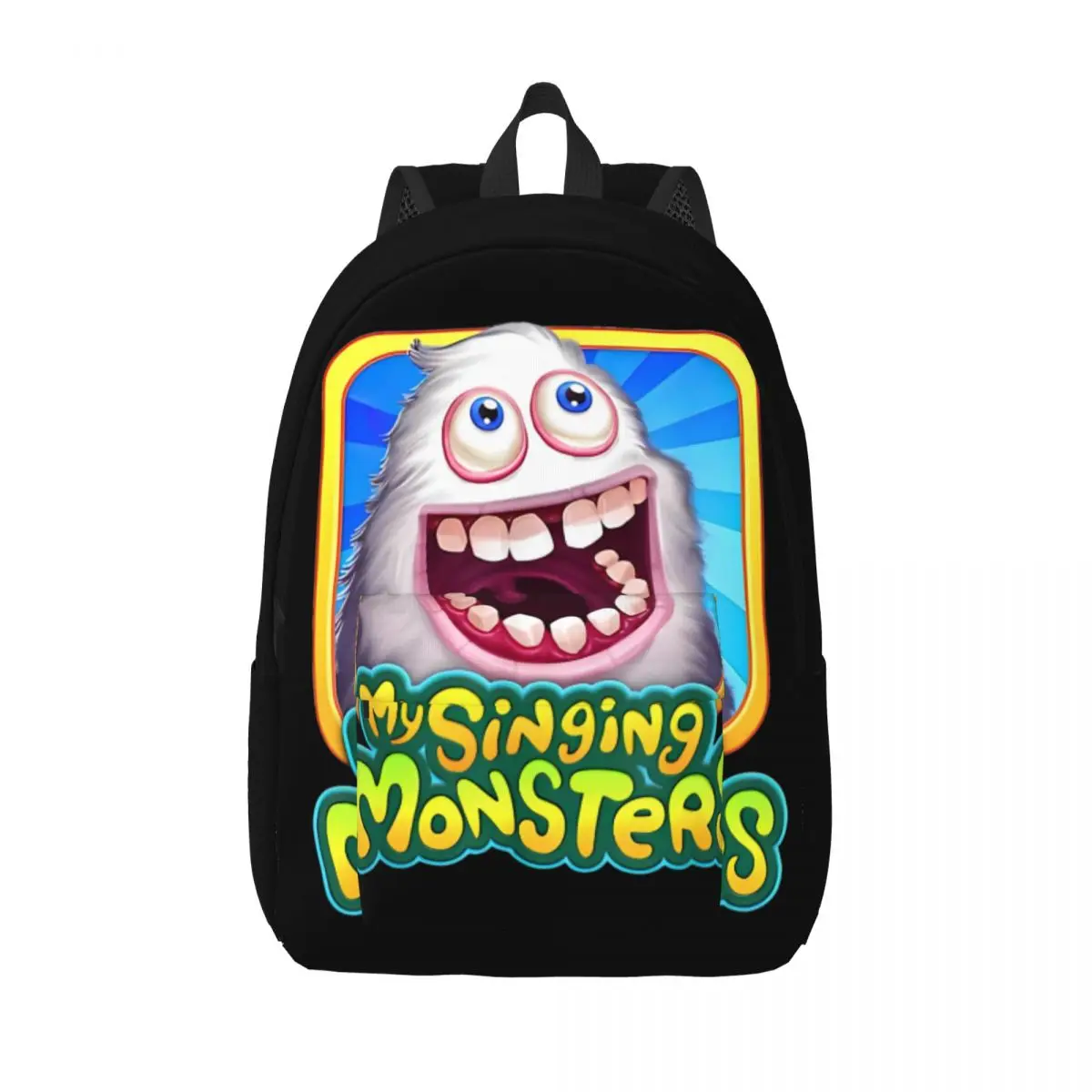 My Singing Monsters Mammott Funny Icon Backpack for Preschool Primary School Student Bookbag Boy Girl Kids Daypack Outdoor