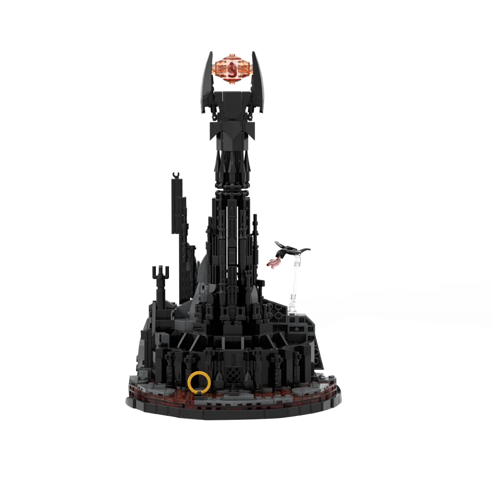 

MOC Rings Movie Eye of Sauron Building Block Magic Gastle on Book Model Bricks Assemble Toys Creative Children Gift