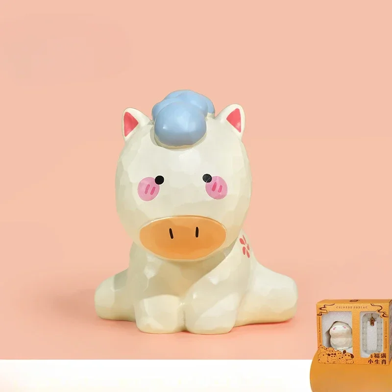 Seria zwierząt zodiaku drewniane miniaturowe śliczne figurki tygrysów dekoracja wnętrz śliczne prezenty urodzinowe dla dzieci sprzedaż hurtowa 2024