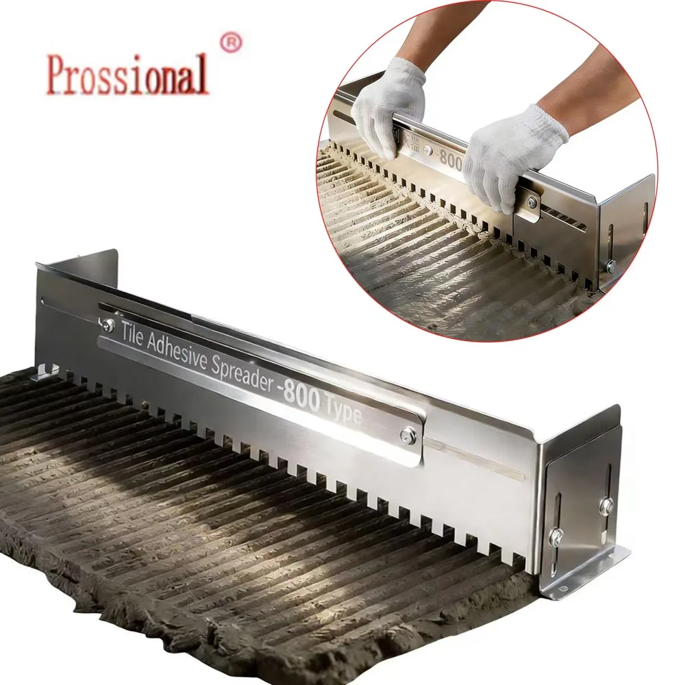 

Adjustable Stainless Steel Tiling Scraper Extendable Tile Grout Raking Tool Thin Tile Applying Board Bricklayer's Essential Tool