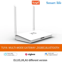 Zigbee-hub com bluetooth e cabo de rede, gateway tuya zigbee, controle de vida inteligente, zigbee 3.0