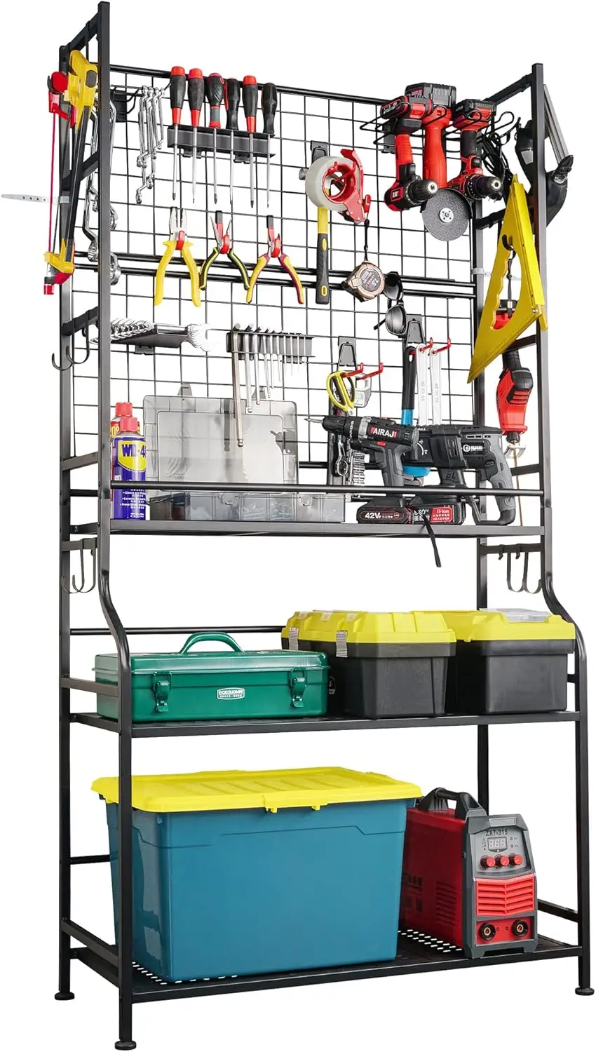 Alloy Steel Tool Storage Organizer,Heavy Duty Tool Holder for Power Tool, Drill, Screwdriver, Wrench, Storage Shelf